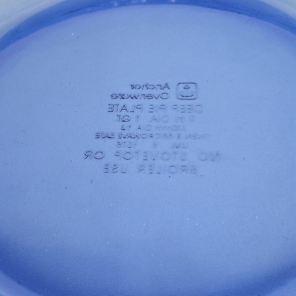 Anchor Hocking Cobalt Blue Pie Plate 9" cobalt Presence bakeware dish 1qt - Picture 10 of 12